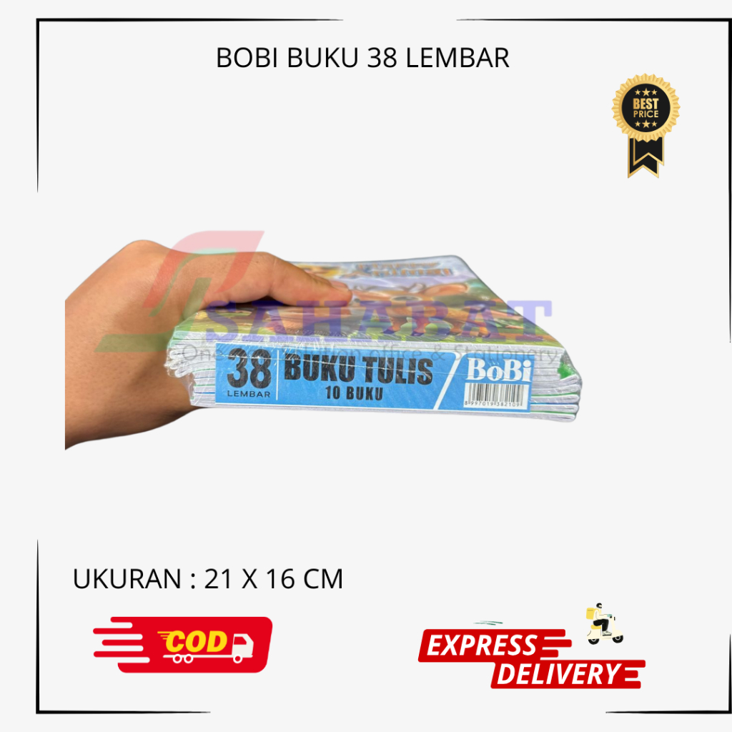 

BOBI BUKU TULIS 38 / BUKU TULIS MURAH / SATU PAK ISI 10