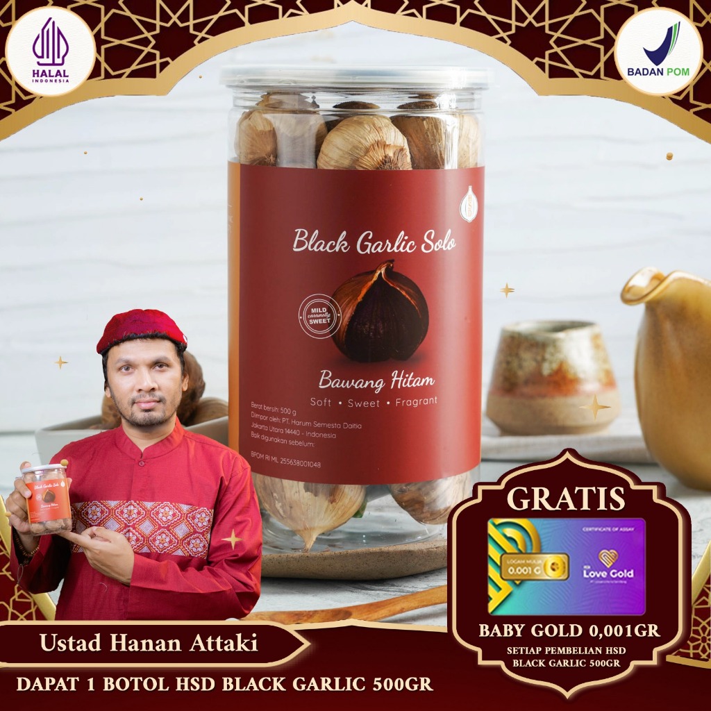 

HSD Black Garlic Solo ( Bawang Hitam Tunggal) 500 Gr