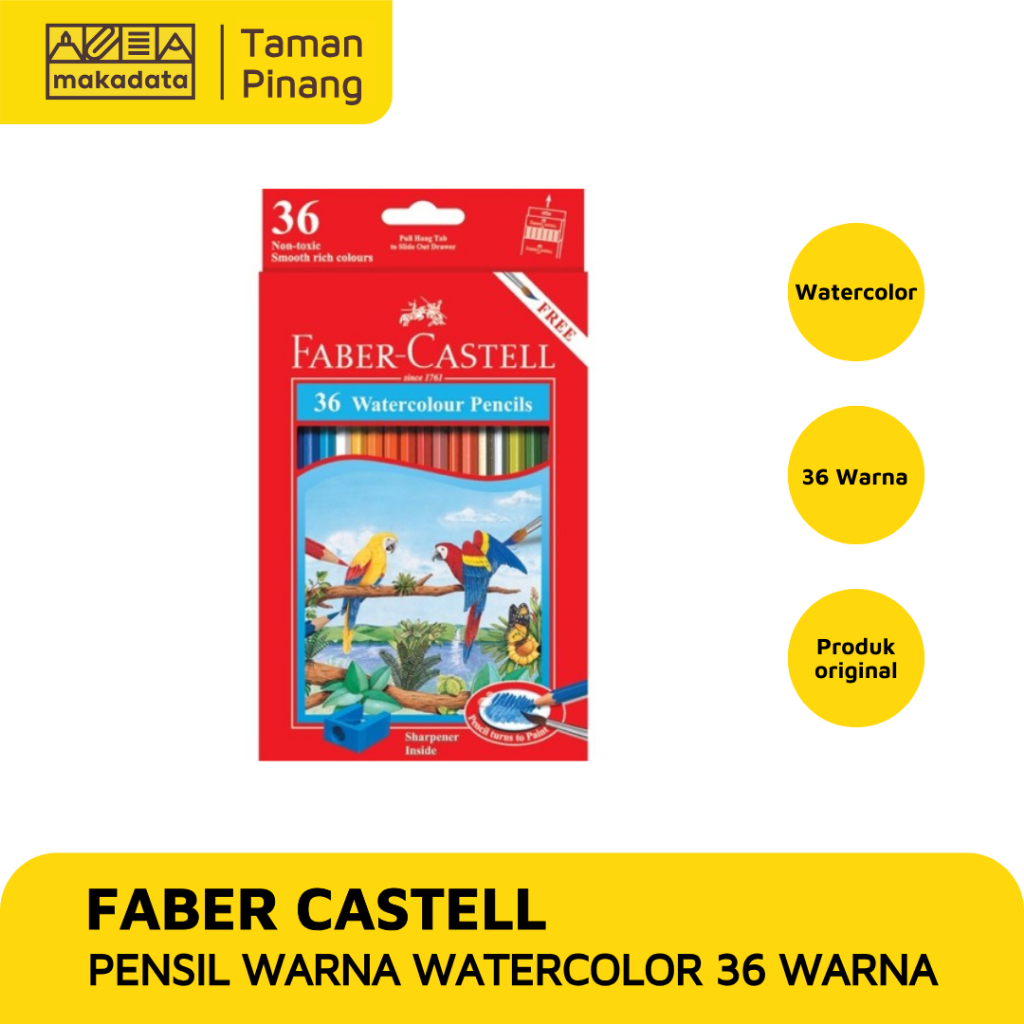 

COLOUR PENCIL / PENSIL WARNA FABER CASTELL 36 WARNA WATERCOLOUR