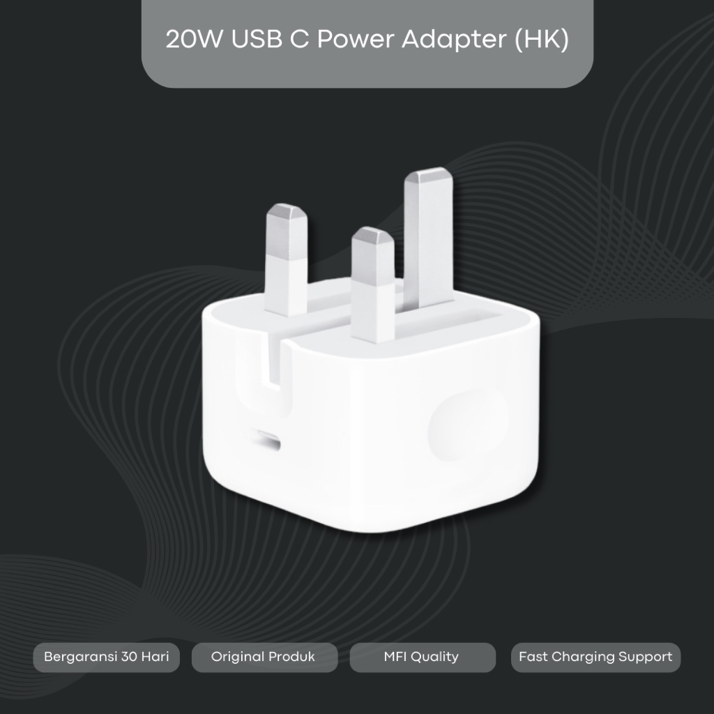Power Adapter Fast Charging USB-C 20 W HK