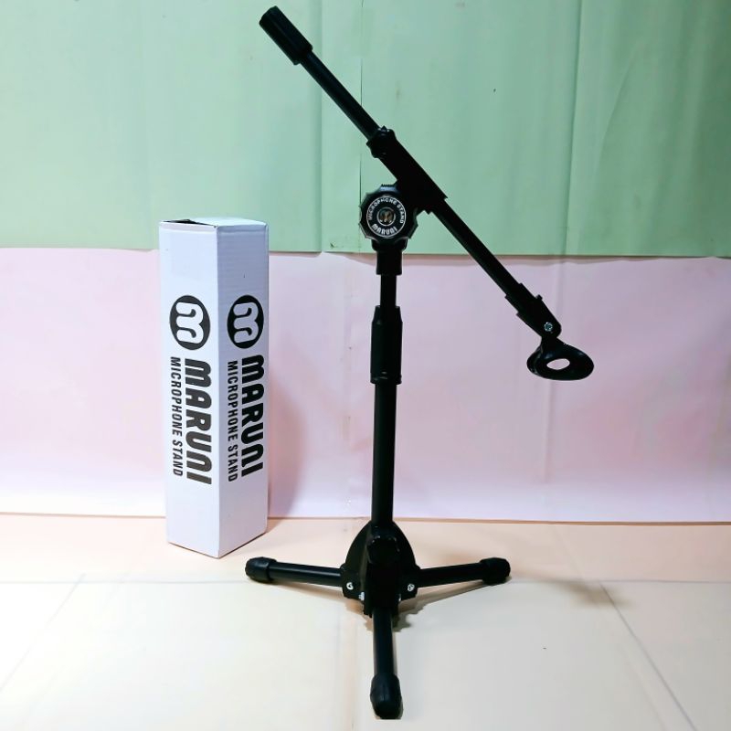 Stand Mic Maruni Pendek Plus Holder Mic