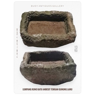 Lumpang Persegi Kuno Batu Andesit Temuan