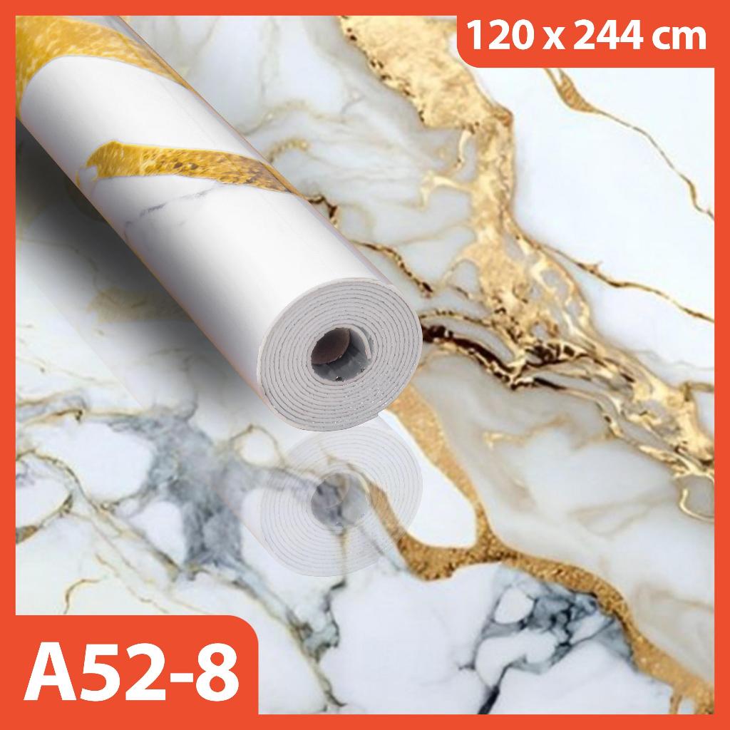 Wallpaper Dinding Vinyl Marble 1.2 x 2.8 Meter Tebal 2.5mm / Wallpaper Dinding Motif Vinyl Marble Fo