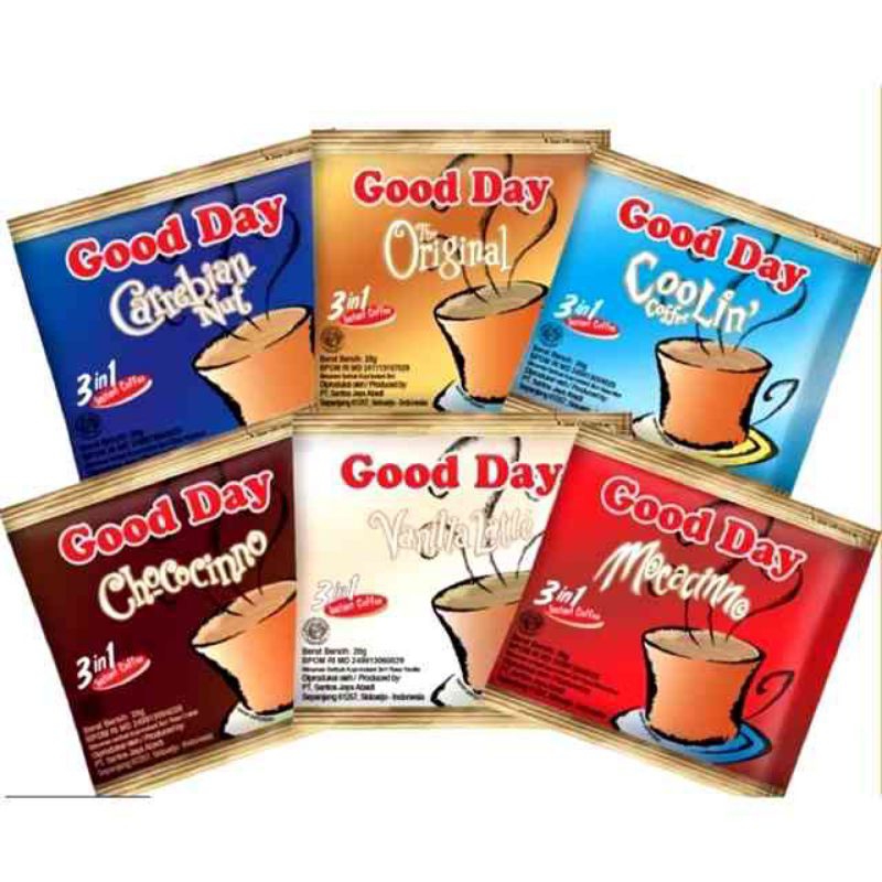 

GOOD DAY 3 IN 1 KOPI INSTAN renceng sachet 10 pcs ALL VARIAN PROMO MURAH