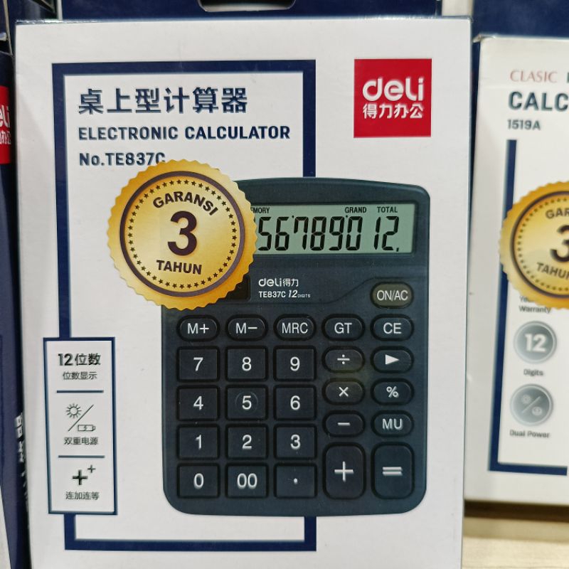 

Deli Electronik Calculator Warna (white & Hitam)