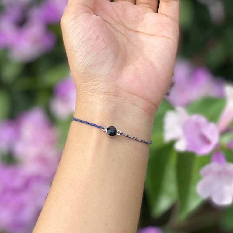 Gelang Lumi ~ Fanstufftic > gelang satu manik mote > gelang tipis hitam > gelang mix gradasi