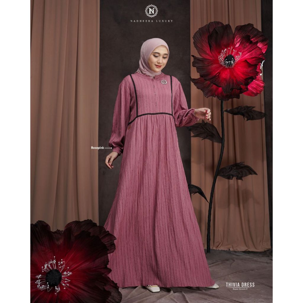 DRESS TERBARU // THIVIA DRESS NADHEERA LUXURY TERBARU // DRESS NADHEERA LUXURY // NADHEERA LUXURY //