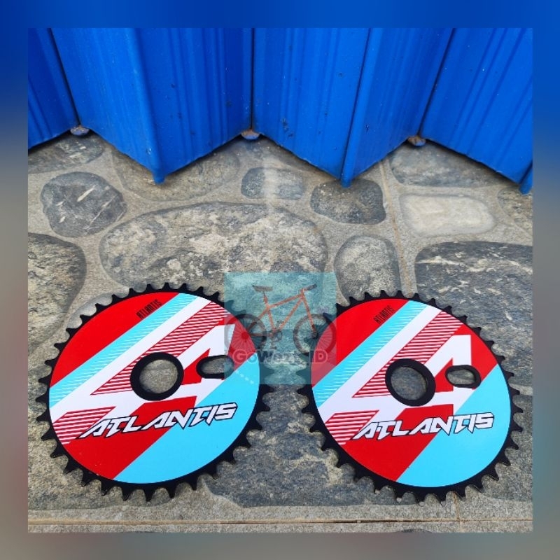 Piringan Gir Gear Crank Depan Chain Ring Sepeda Anak 36T Atlantis Hitam Gir Langsung GT BMX | High Q