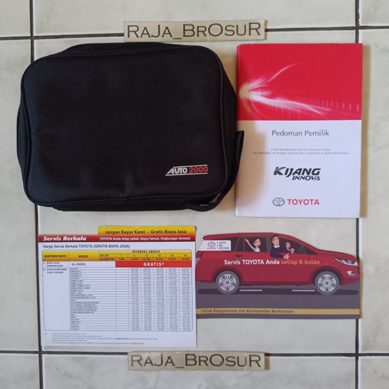 Buku Pedoman Pemilik/Manual book Toyota Kijang Innova Reborn 2015-2021 Free tas Original ORI 1 Set