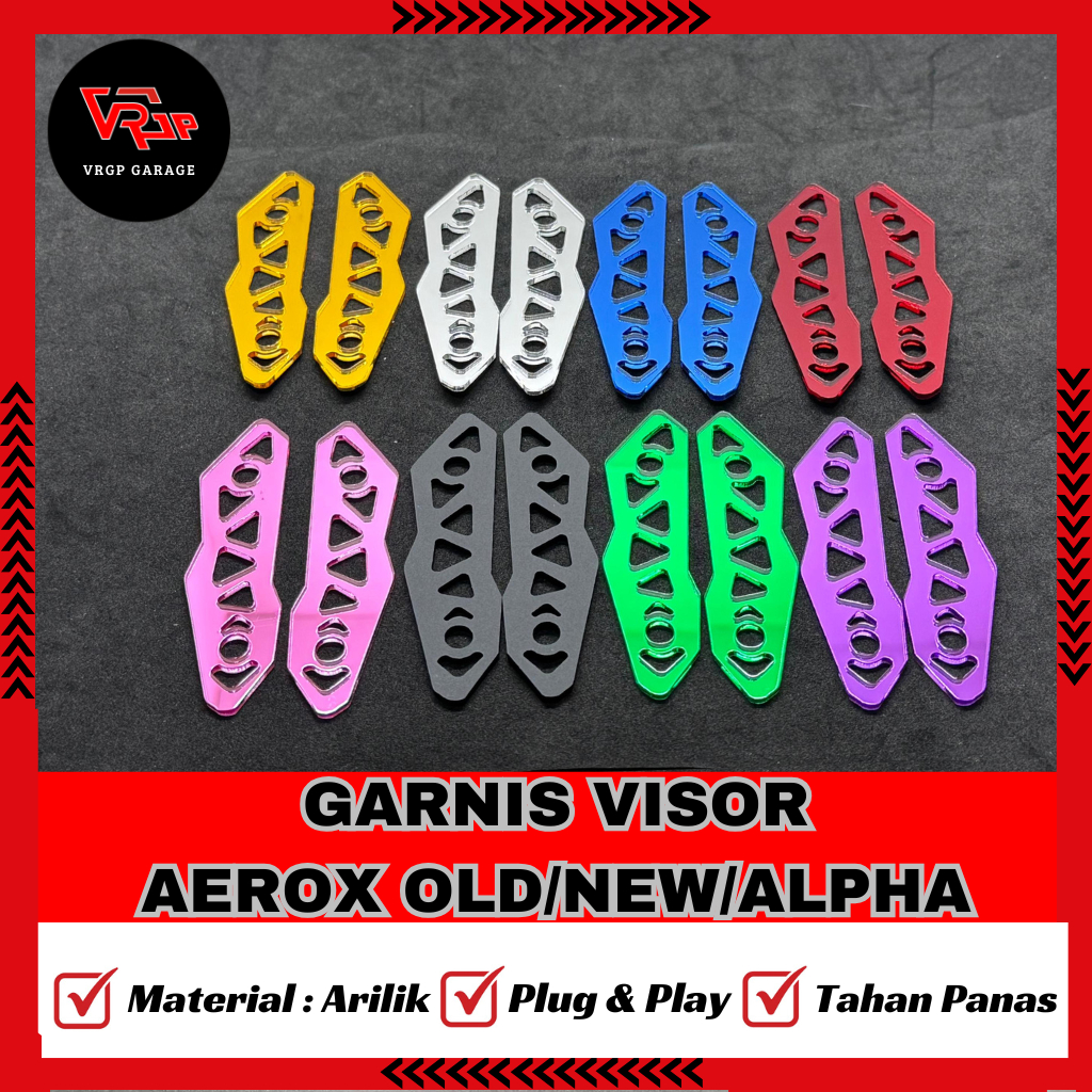 VRGP Garnis Visor Aerox Old-New-Alpha Aksesoris Aerox