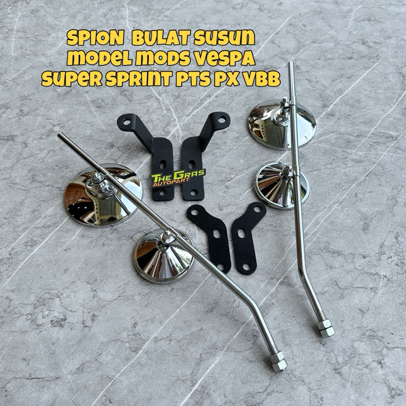 Spion Bulat Susun Panjang Vespa Sprint Px Super Vbb Vnb Model Moods