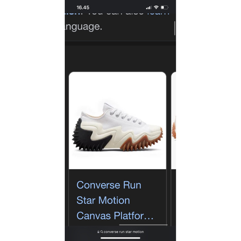 wts preloved converse star run motion