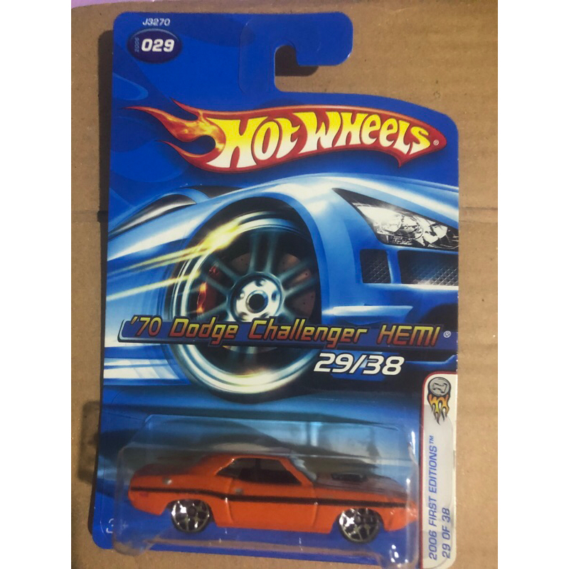 Hotwheels 70 Dodge Challenger HEMI Bluecard