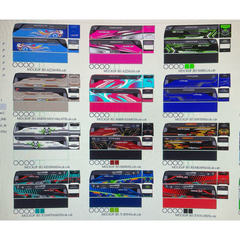 Sticker Livery Bus JB5 Miniatur Plastik