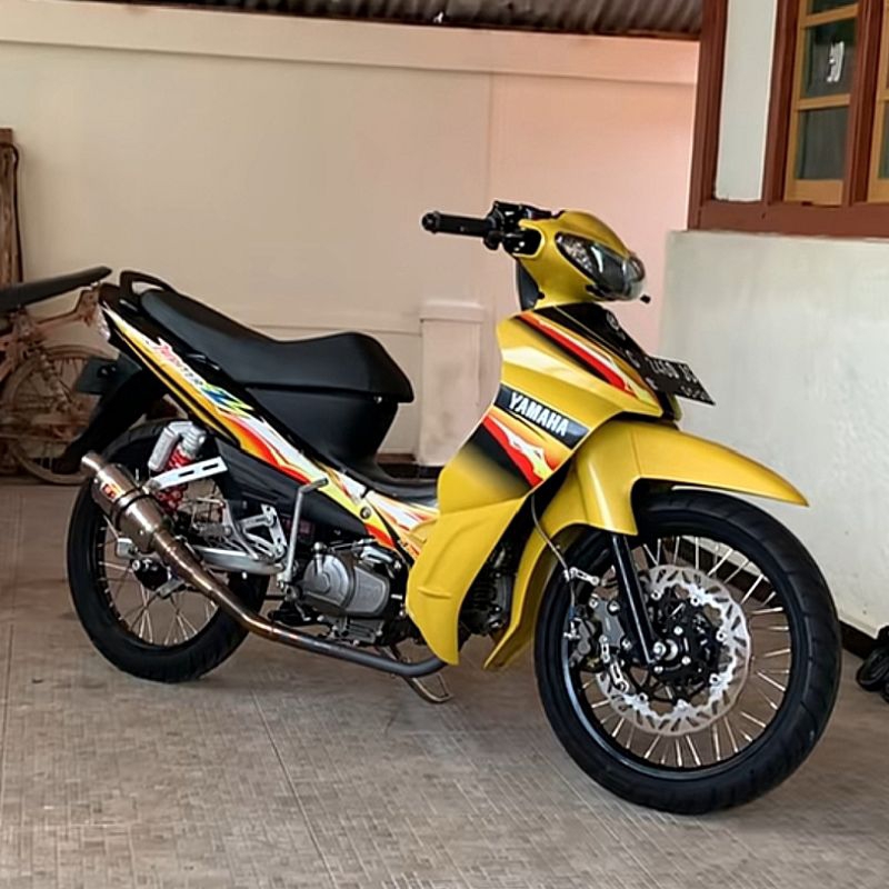 Striping Lis Sticker Standard Original Yamaha Jupiter Z 2003 Kuning Hitam Sticker Original Jupiter Z