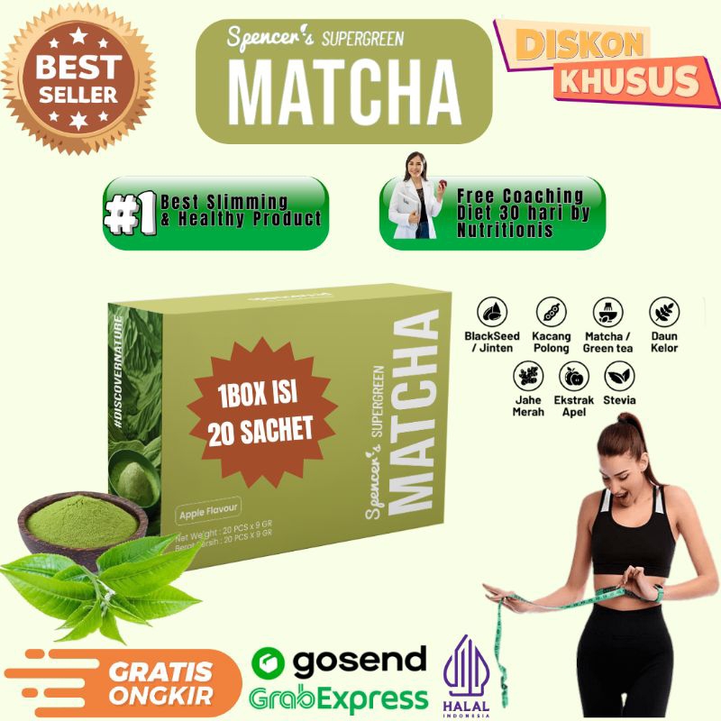 

Spencer's Supergreen Matcha (1 Box isi 20 Sachet)