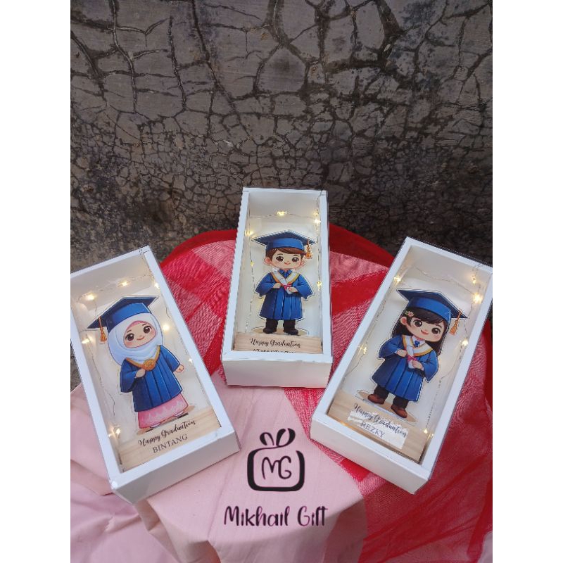 BOX LAMPU AKRILIK/KADO WISUDA/AKRILIK WISUDA