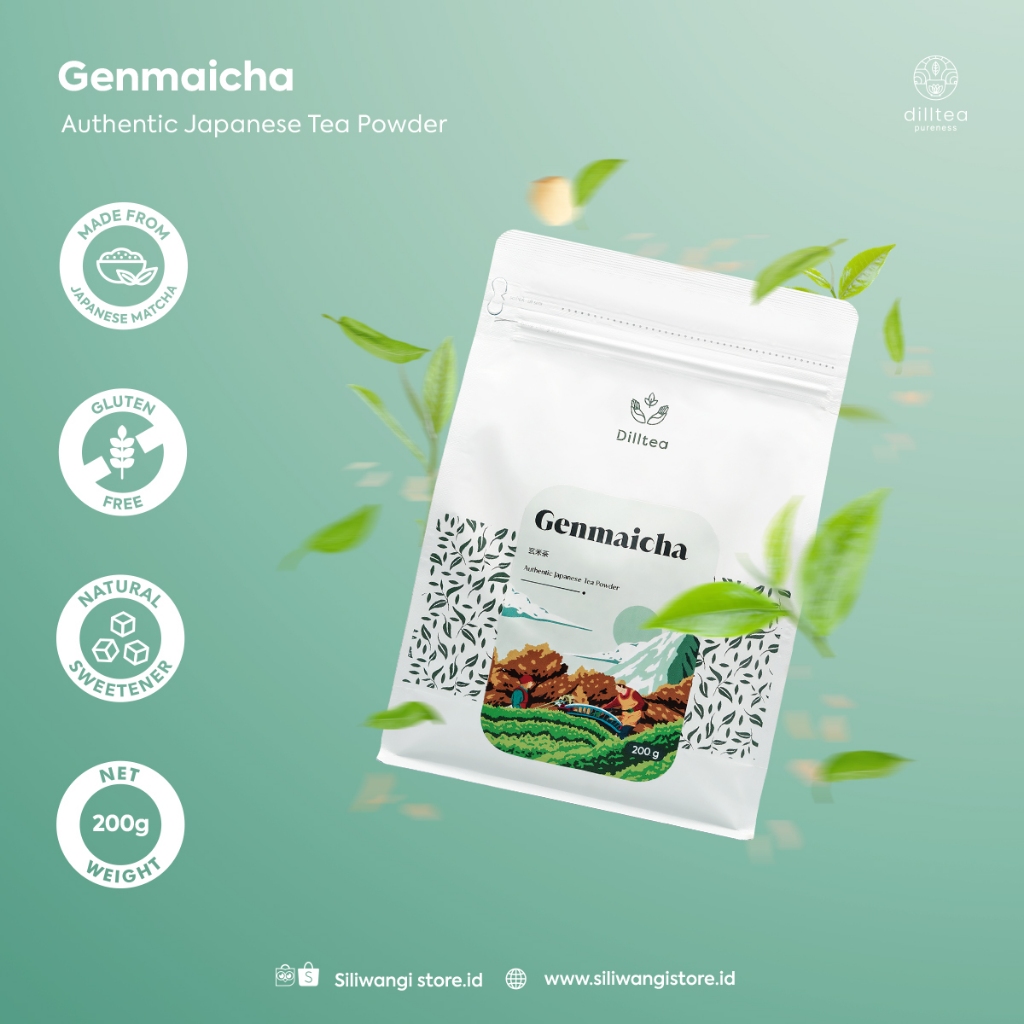 

DILLTEA Genmaicha Powder Japanese Tea With Roasted Brown Rice 200gr
