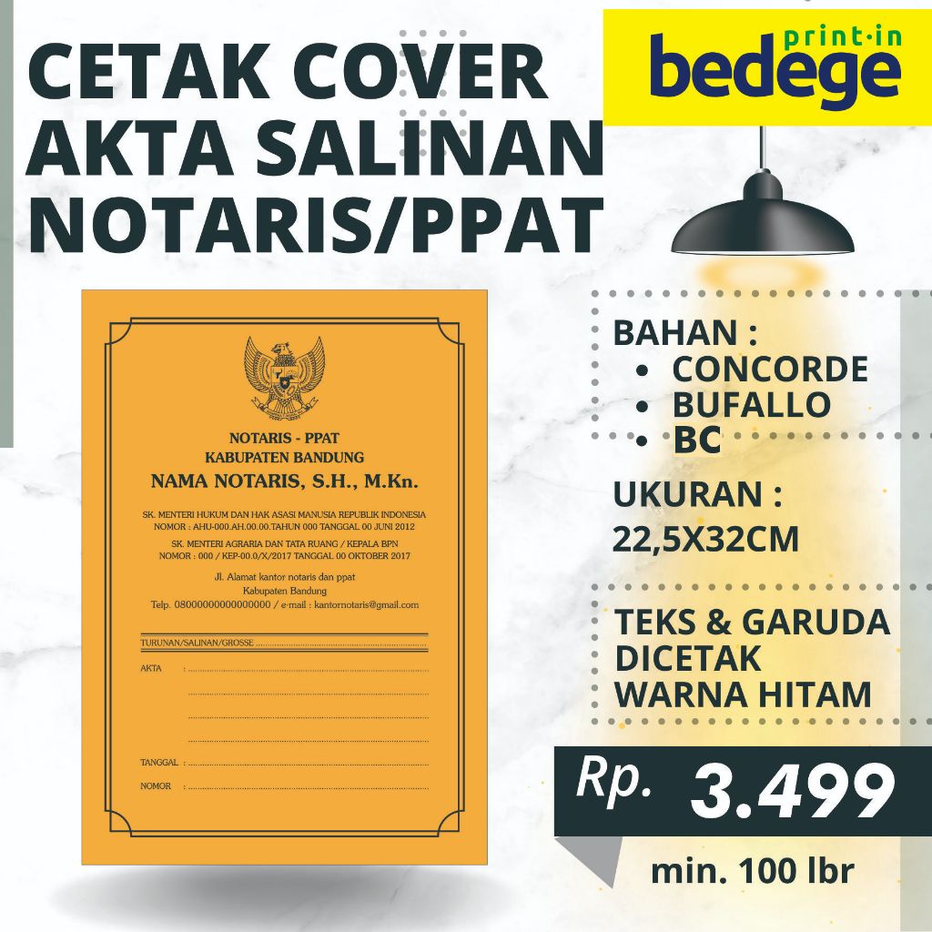 

COVER AKTA SALINAN NOTARIS PPAT