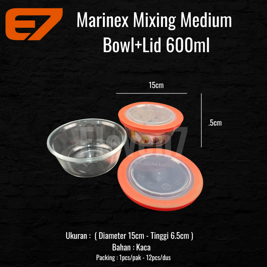 Marinex Facilita Bowl - Baking Dish/Baking Tray - Mangkok Loyang Kaca - 600ml