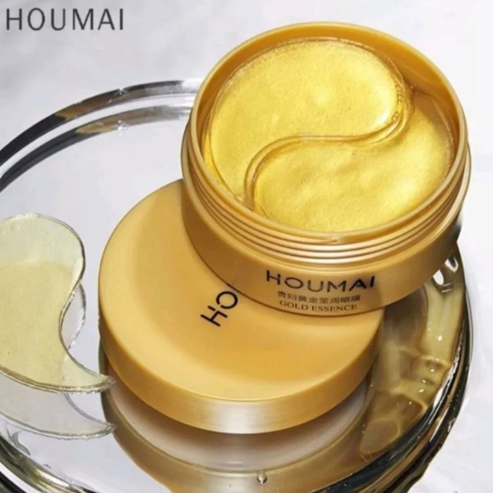 HOUMAI Gold Eye Mask Masker Mata Penghilang Mata Panda Kantung Mata Anti Kerut dan Melembabkan
