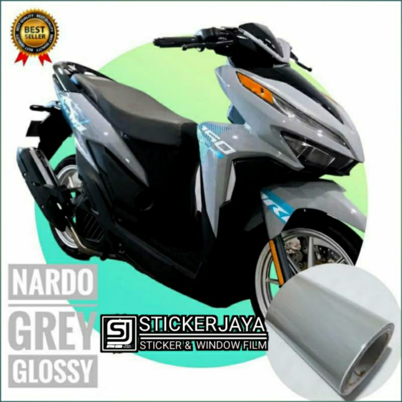 Stiker Skotlet Motor Nardo Grey Glossy Scotlite Abu abu Premium Skotlet Pelapis Body Motor Warna abu