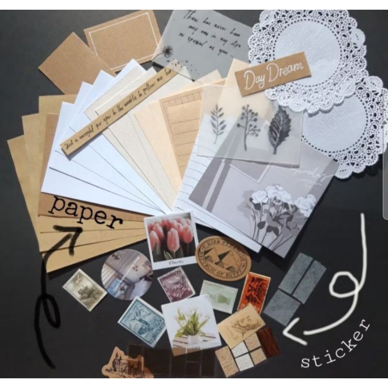 

45 pcs Mini Vintage Journaling Kit