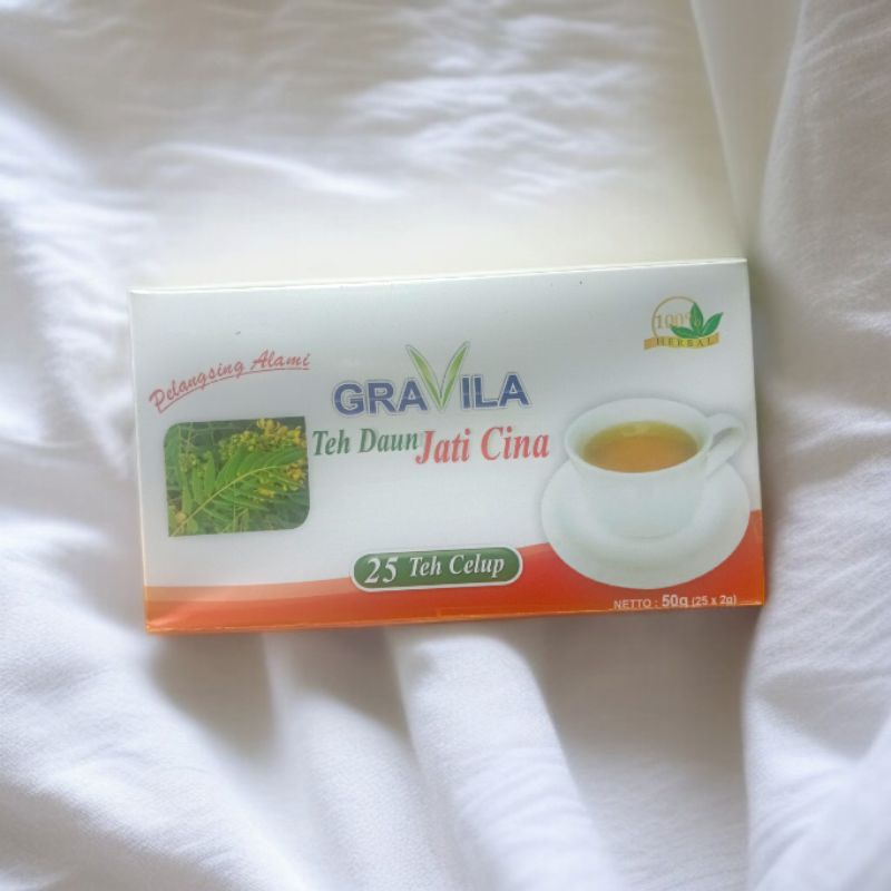

Teh Daun Jati Cina Celup Pelangsing Alami isi 25