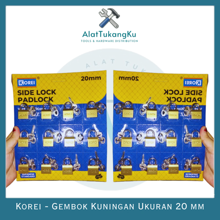 Korei Gembok Kuningan 20mm / Slot Gembok Koper Tas Rumah / Gembok Kecil