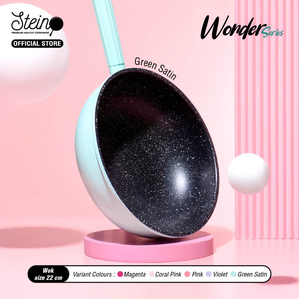 STEIN Wonder Series Wok Pan - Wajan Penggorengan 22cm (Stein 5 Layers Coating)