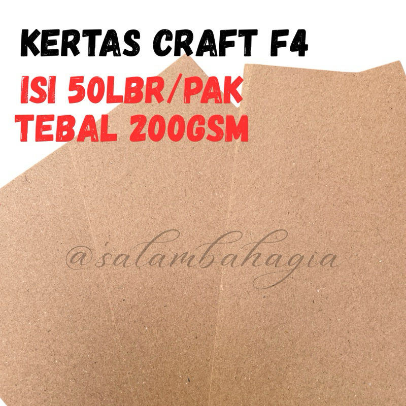 

kertas craft f4 - karton craft samson folio - kertas coklat tebal
