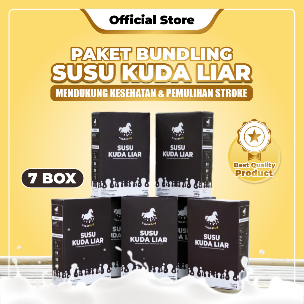 

SumbaGold - Susu Kuda Liar Ampuh Atasi Stroke Kebas dan Kesemutan - Paket Bundling 7 Box