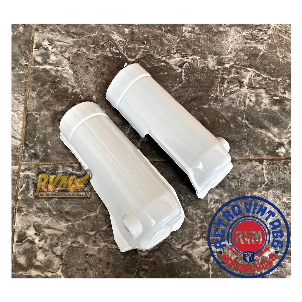 cover shock spakbor depan yamaha force one putih tutup skok yamaha force1 foswan fiz crypton sigma p
