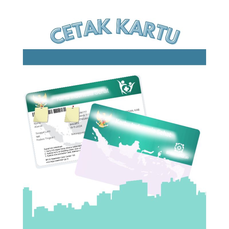 CETAK KARTU FISIK BPJS BAHAN PVC ID CARD SEPERTI ATM