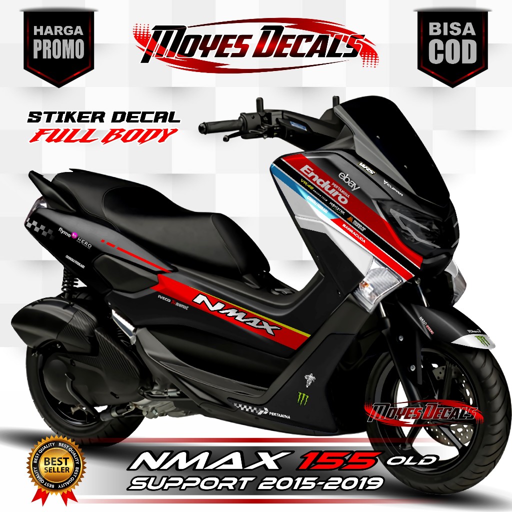 Decal Fullbody / Stiker Nmax 155 Old 2015-2019 Motif Ebay Hitam MYS1581