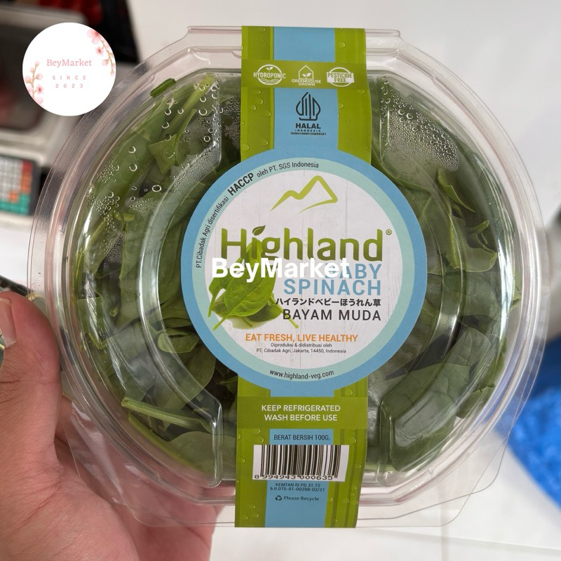 

Highland Baby Spinach 100g | Sayur Bayam Muda
