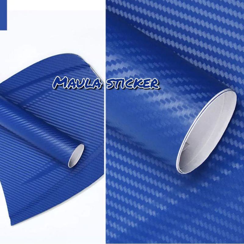 Skotlet Biru Carbon 3D Dengan Kualitas Premium Sesuai Untuk Variasi Body Motor Atau Mobil Anda
