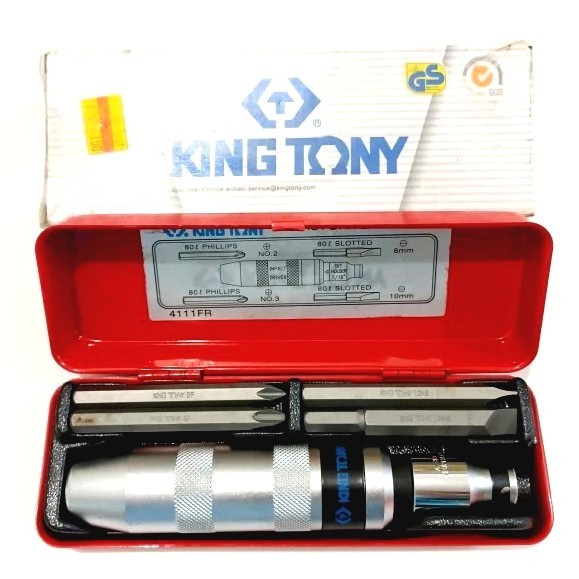Obeng Ketok Set KING TONY 4111FR 4 pcs - Impact Driver Set 4pcs 0411FR - Impact Screwdriver Set