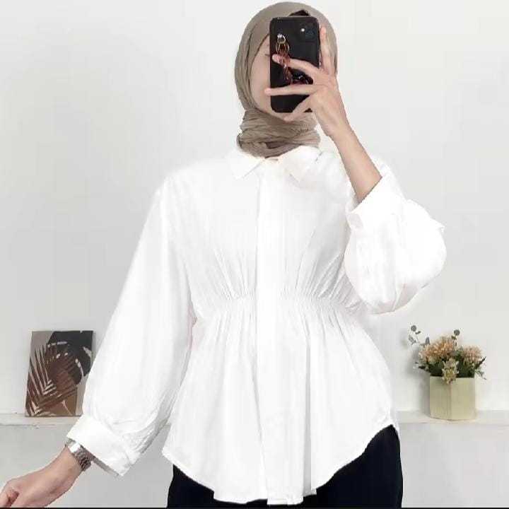 [GRATIS ONGKIR]//KEMEJA AIKO KOREAN WANITA//KEMEJA/BLOUSE SERUT AIKO TERLARIS WANITA