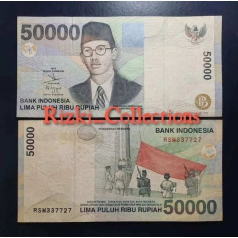 uang kuno 50.000 Rupiah lima puluh ribu wr supratman