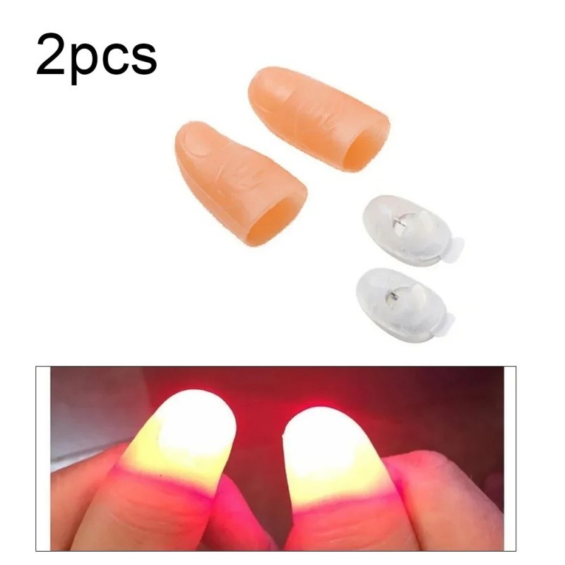 2pcs Alat Sulap Jempol Thumbtip Lampu Led Alat Sulap Jempol Menyala Sulap Jempol Alat Sulap Jempol