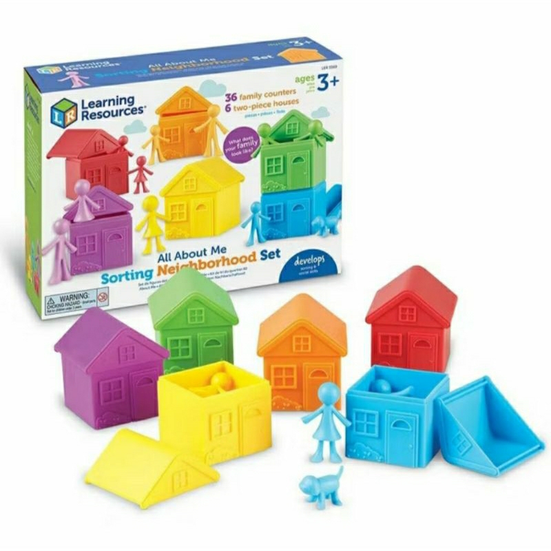 (Preloved) Learning Resources All About Me Sorting Neighborhood Set Colorful Pengenalan Dan Pencocok
