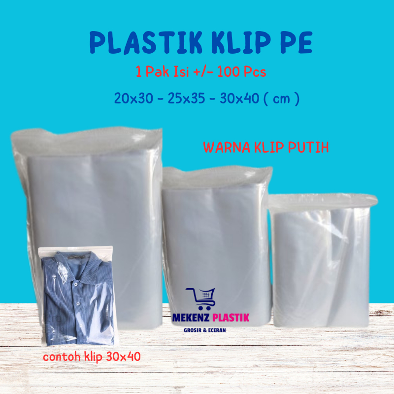 Plastik Klip Besar 20x30 25x35 30x40 Isi 100 Pcs l Plastic Ziplock l Plastik Ziplock Baju Makanan