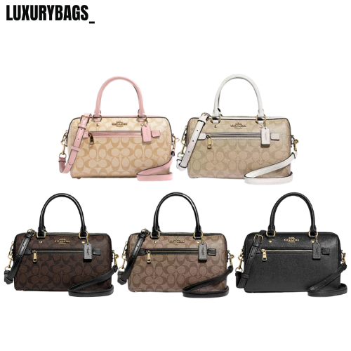 F83607 CH168 Women Bag Rowan Satchel In Signature Canvas Slingbag