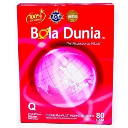 

Kertas HVS Quarto Bola Dunia 80 Gsm (216 x 279mm)