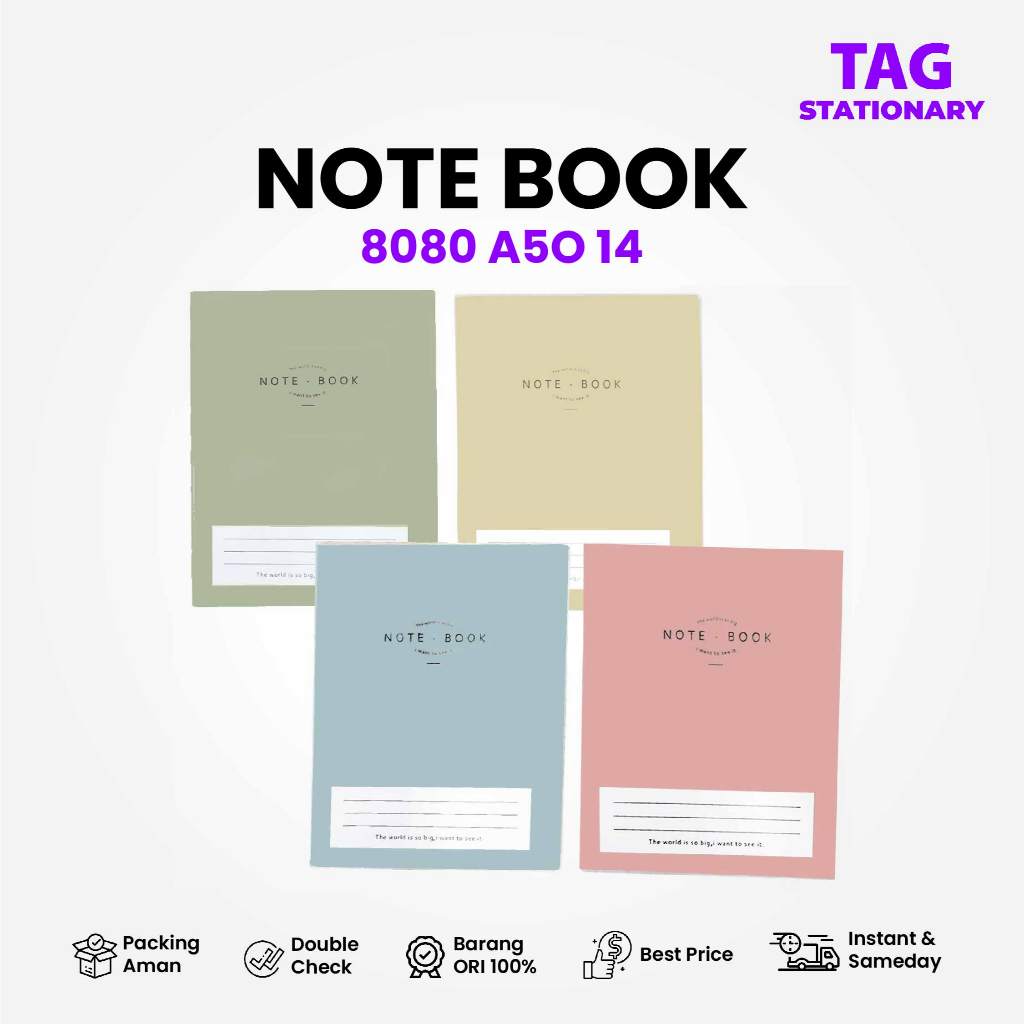 

GREEBEL Buku Tulis/ Note Book 8080 A50 14 / Buku Tulis Lucu Timur Agung Grosir