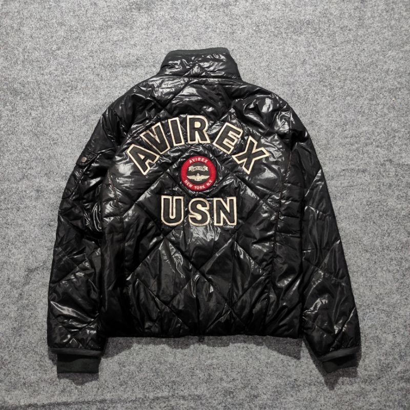 JACKET PUFFER DOWN JACKET AVIREX USN VINTAGE THRIFT/SECOND