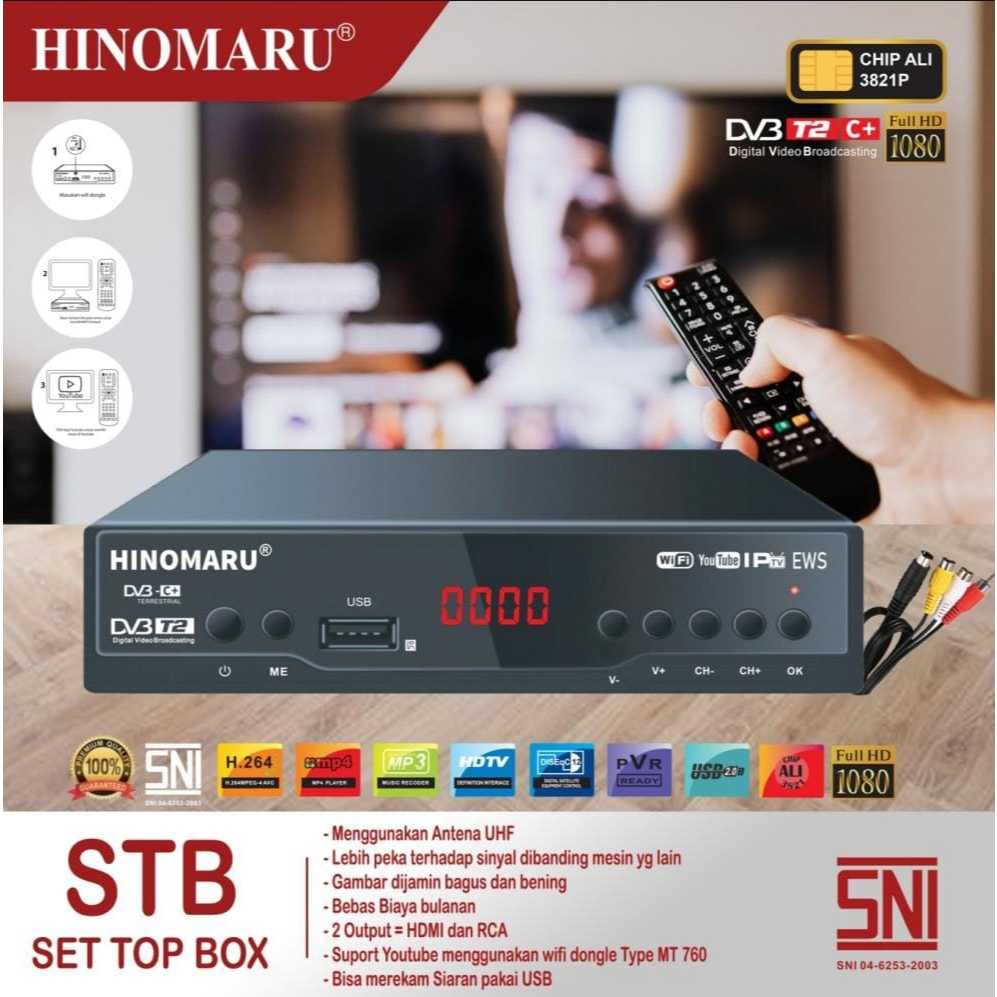 HINOMARU SET TOP BOX TV ANALOG & DIGITAL MULTIFUNGSI