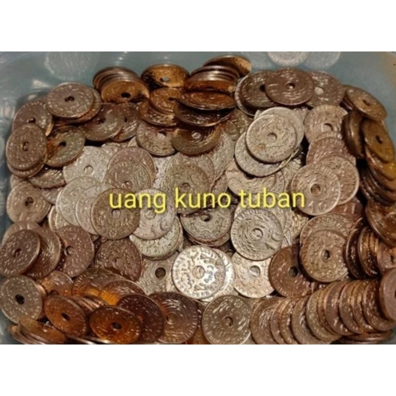 uang KOIN 1 CENT BOLONG NEDERLANDSCH INDIE