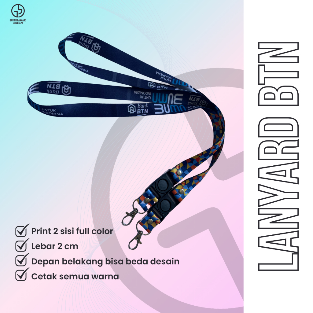 LANYARD TALI ID CARD BANK BTN PERUSAHAAN BUMN